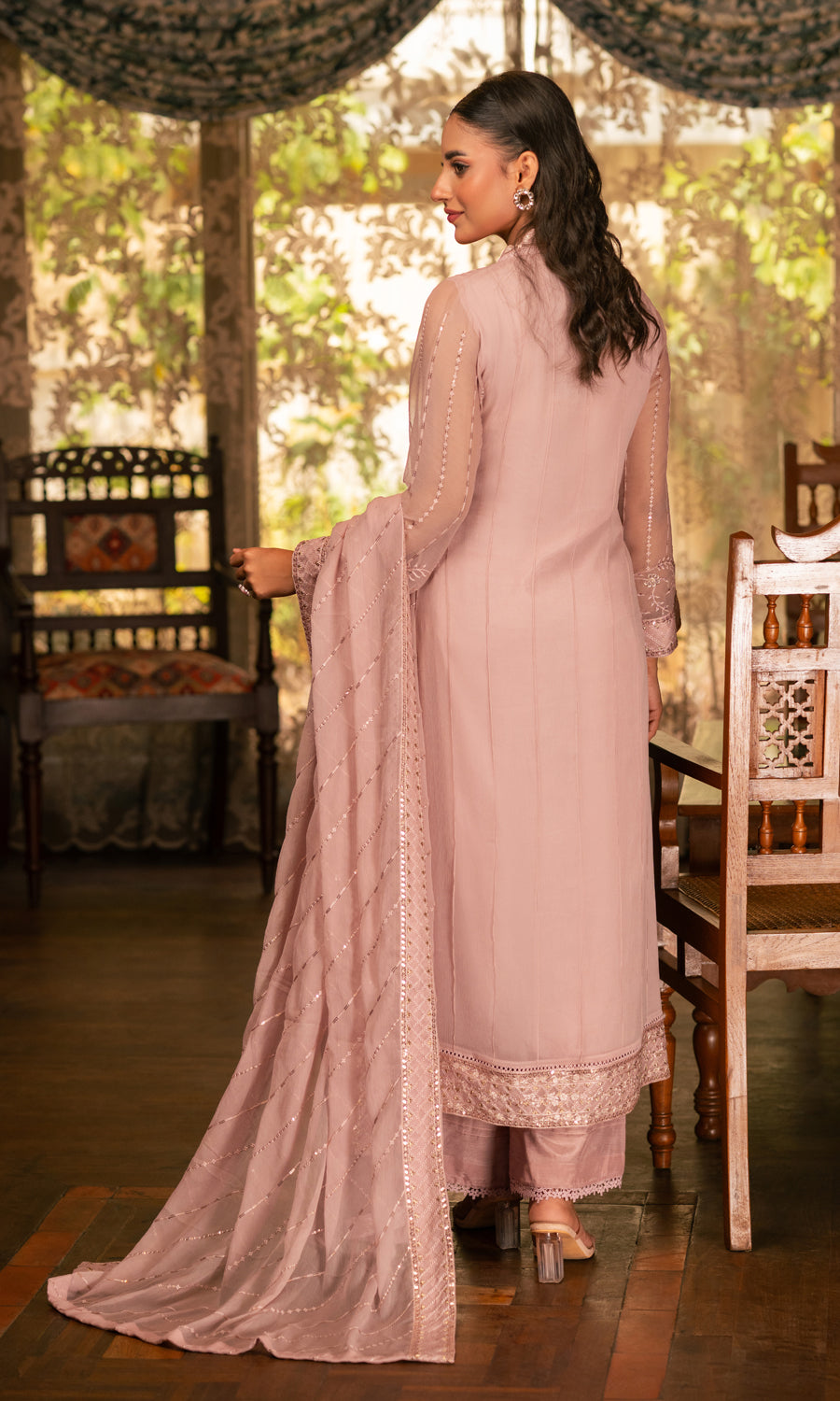 Shamooz Stitched 3 Piece Formals Collection'2025-Tea Rose SE-040