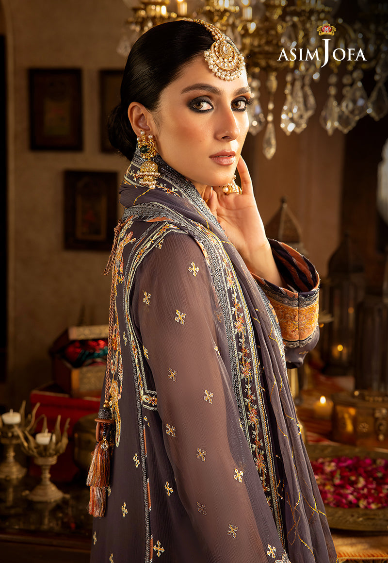 Asim Jofa Velvet Festive Ajvf-04 Embroidered Chiffon 3 Pcs
