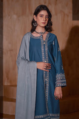Aayra Stitched Winter Collection'2025-AY1144 - Yale Blue 3Pc
