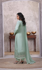 Shamooz Stitched 3 Piece Formals Suit-I-CH-0017-Aqua