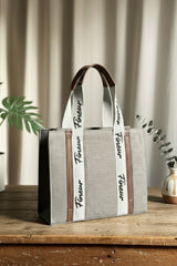 Gray Jute tote bag Chloe style with fineur branding for girls Pakistan