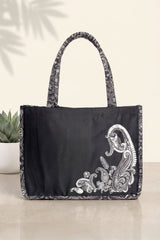 Fineur Canvas Tote Black Paisley
