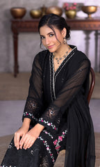 Shamooz Stitched 3 Piece Formals Suit-I-CH-0016-Rich Black