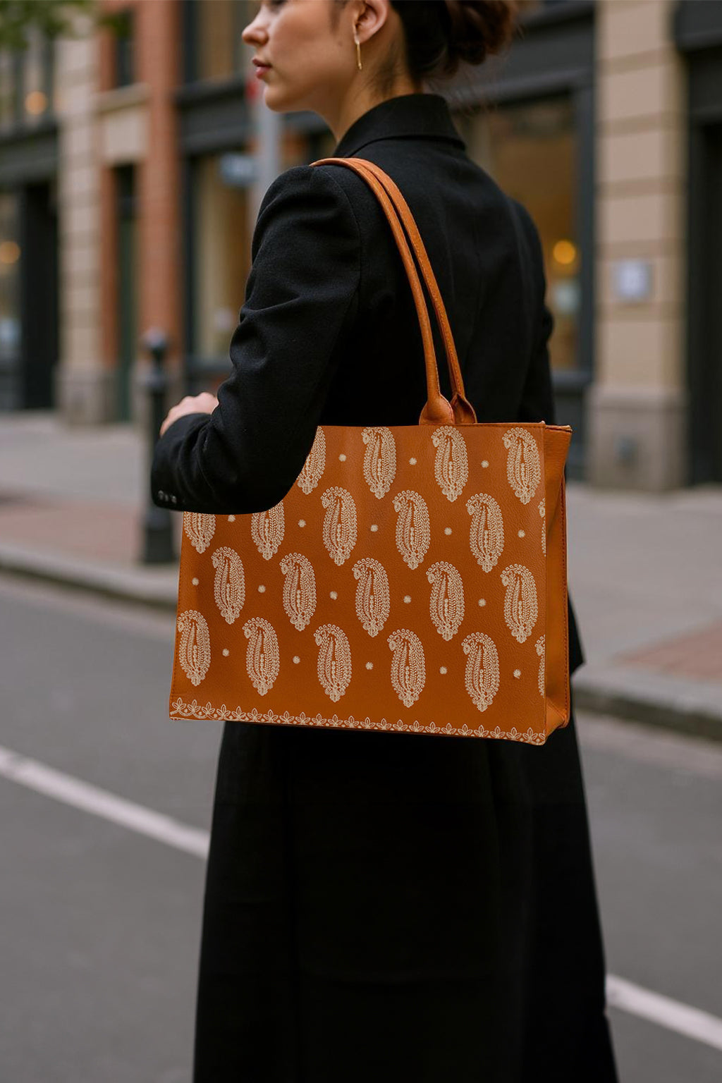 women embroidered tote handbag for office university and travel