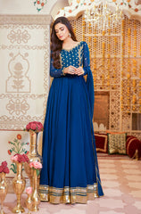 Kalidaar Frocks By Asma & Sidra Stitched Formals Suit-Neelum