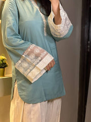 Urban Cut Stitched 2 Piece Cotton Embroidred  Co- Ord Set with  Salwar