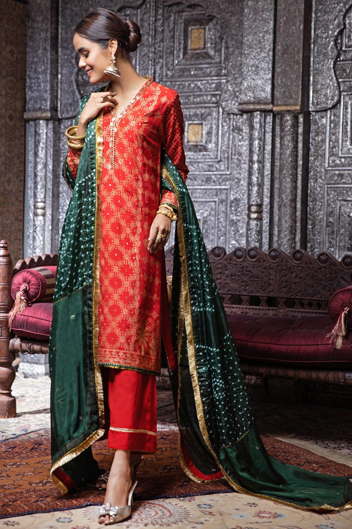 Zaaviay Stitched Eid Edit Chunariya (Three Piece)