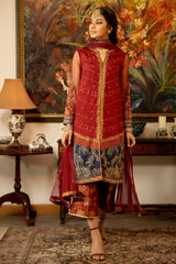 Neher By Zaaviay Stitched Din Shagna Da (Three Piece)
