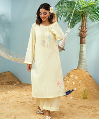 Monsoon By Kaanthaa Stitched 2 Piece Summer Suit-Sunlit Drizzle