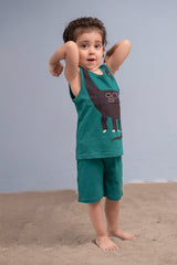 12 AM By Khawar Latif Hanging Dinosaur Kids Tank Top with Shorts