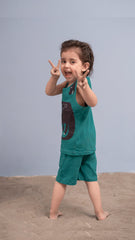 12 AM By Khawar Latif Hanging Dinosaur Kids Tank Top with Shorts