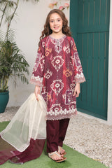 Bahar E Eid By Shanzey Stitched 3 Piece Shimmered Cambric Suit-SHK-5201-Magenta