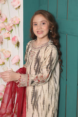 Bahar E Eid By Shanzey Stitched 3 Piece Shimmered Cambric Suit-SHK-5203-Off White