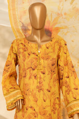 HZ Stitched 3 Piece Chikankari Cambric Collection'2025-LPK-3P-521