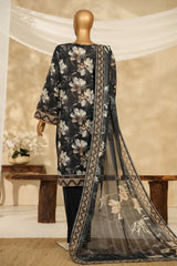 HZ Stitched 3 Piece Chikankari Cambric Collection'2025-LPK-3P-522