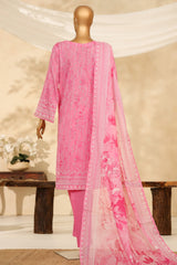 HZ Stitched 3 Piece Chikankari Cambric Collection'2025-LPK-3P-523