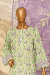 HZ Stitched 3 Piece Chikankari Cambric Collection'2025-LPK-3P-524