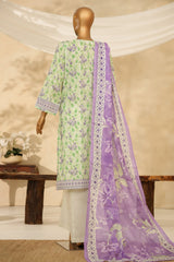 HZ Stitched 3 Piece Chikankari Cambric Collection'2025-LPK-3P-524