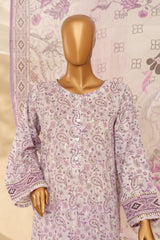 HZ Stitched 3 Piece Chikankari Cambric Collection'2025-LPK-3P-525