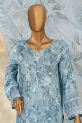 HZ Stitched 3 Piece Chikankari Cambric Suit-LPK-3P-528