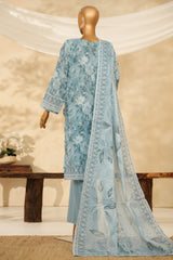 HZ Stitched 3 Piece Chikankari Cambric Collection'2025-LPK-3P-528