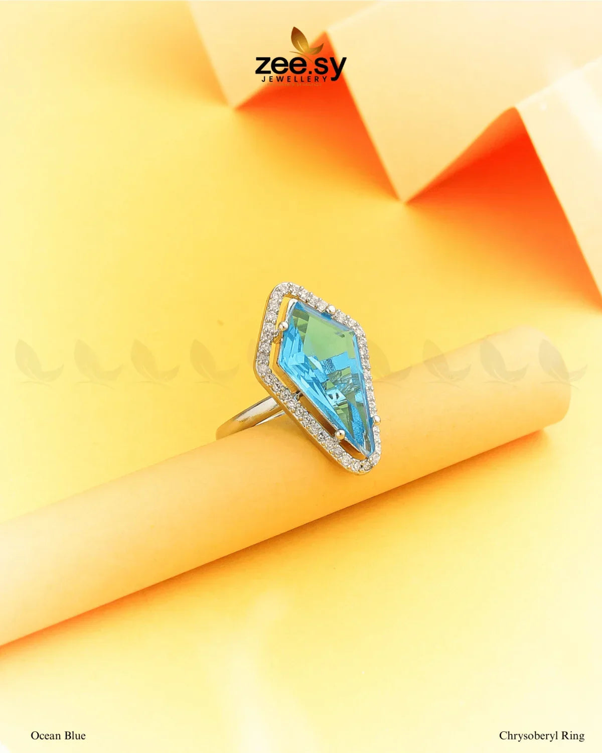 Chrysoberyl Ring Ocean Blue - Zeesy Jewellery
