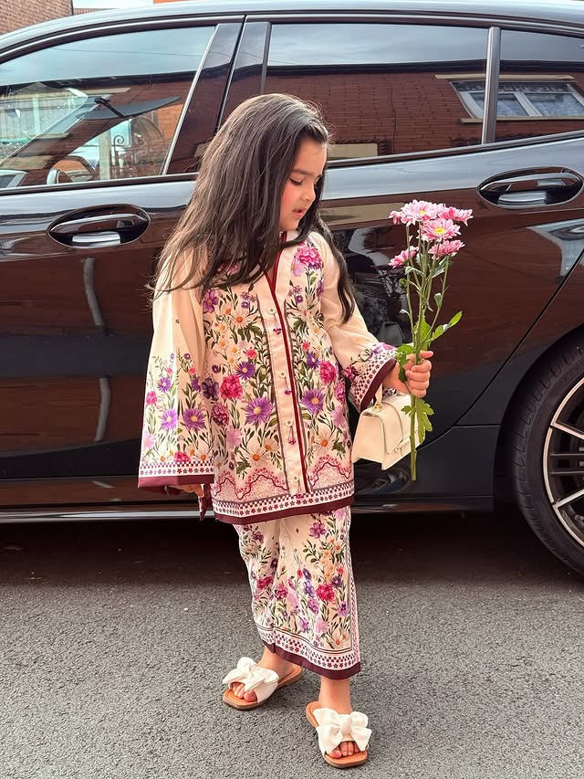 Sprinkles Stitched 2 Piece Summer Co Ord Sets Kids Collection'2025-Floral Frost White - 2pcs