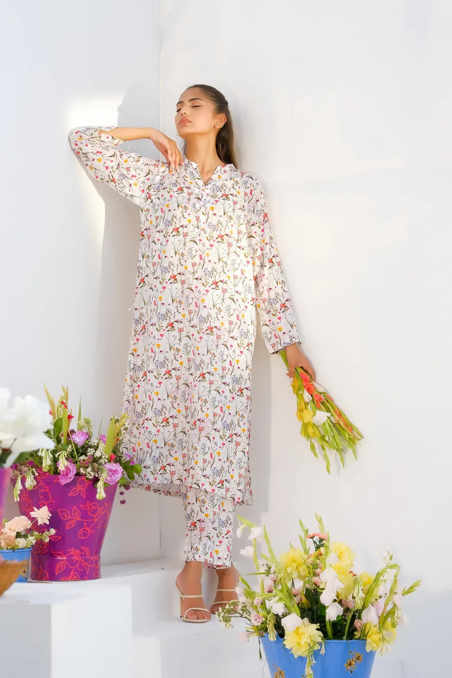Dhaga Stitched 2 Piece Lawn Collection'2025-Matching separate 002