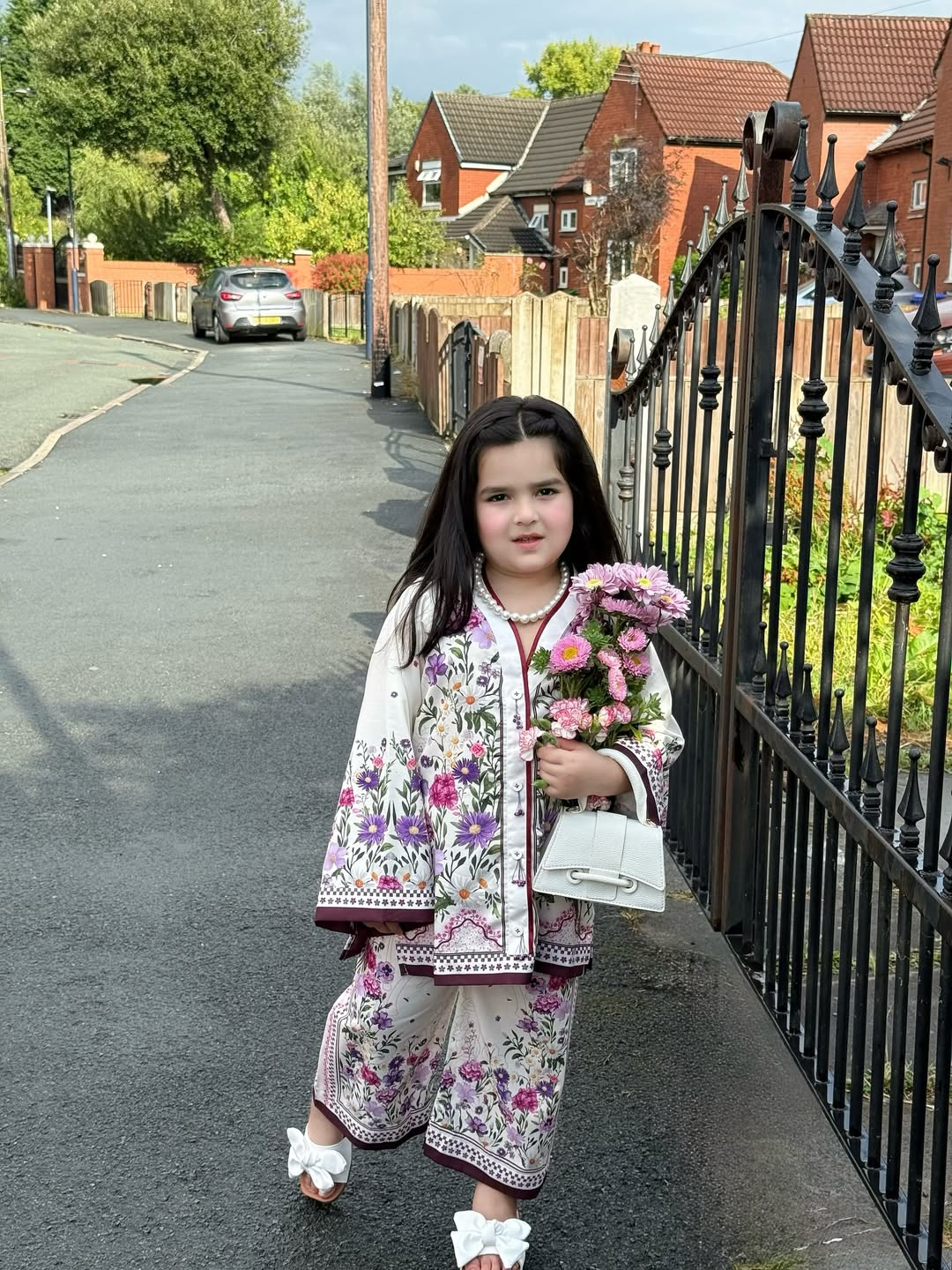 Sprinkles Stitched 2 Piece Summer Co Ord Sets Kids Collection'2025-Floral Frost White - 2pcs
