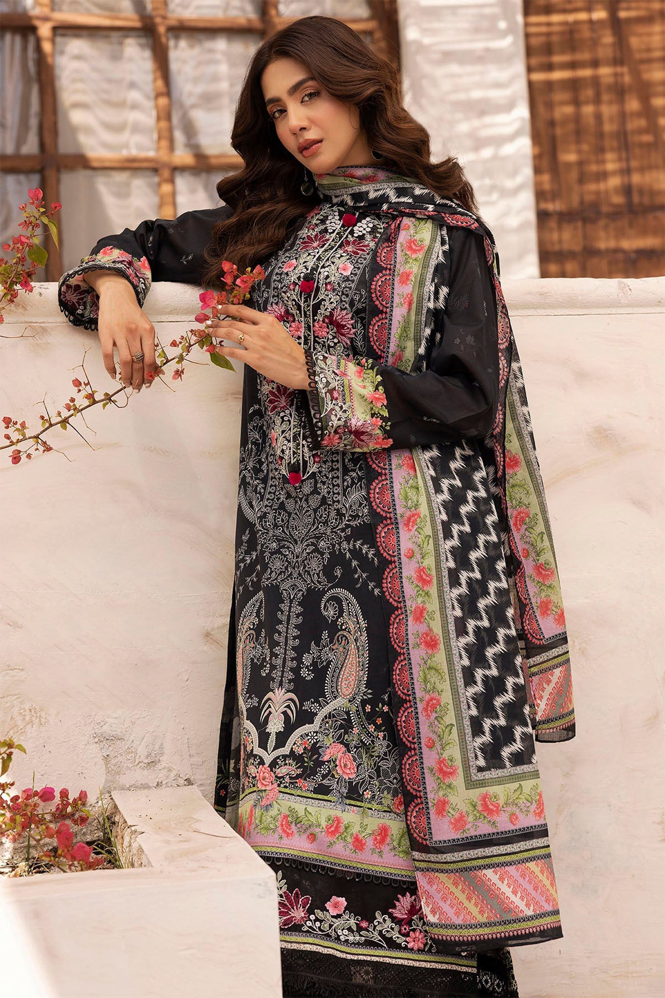 Umang By Motifz Unstitched 3 Piece Digital Printed Emb Lawn 2 Collection'2025-5413-YAREN