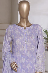 Aashkaar By HZ Stitched 3 Piece Emb Cotton Lawn Vol-07 Suit-LPE-542