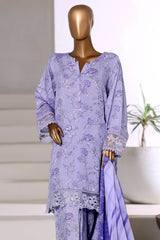 Malika By Sada Bahar Stitched 3 Piece Viscose With Farshi Shalwar Vol-02 Suit-MVF-542-Purple