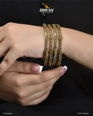 Orchis Bangles Champagne - Zeesy Jewellery