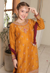 Gota Kinari By Shanzey Stitched 3 Piece Kids Festive Formals Suit-SHK-5501-Mustard