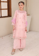 Gota Kinari By Shanzey Stitched 3 Piece Kids Festive Formals Suit-SHK-5504-Pink