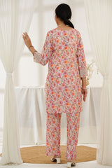 Aizal Stitched Embroidered Co Ords Suit-ACO-550-Pink