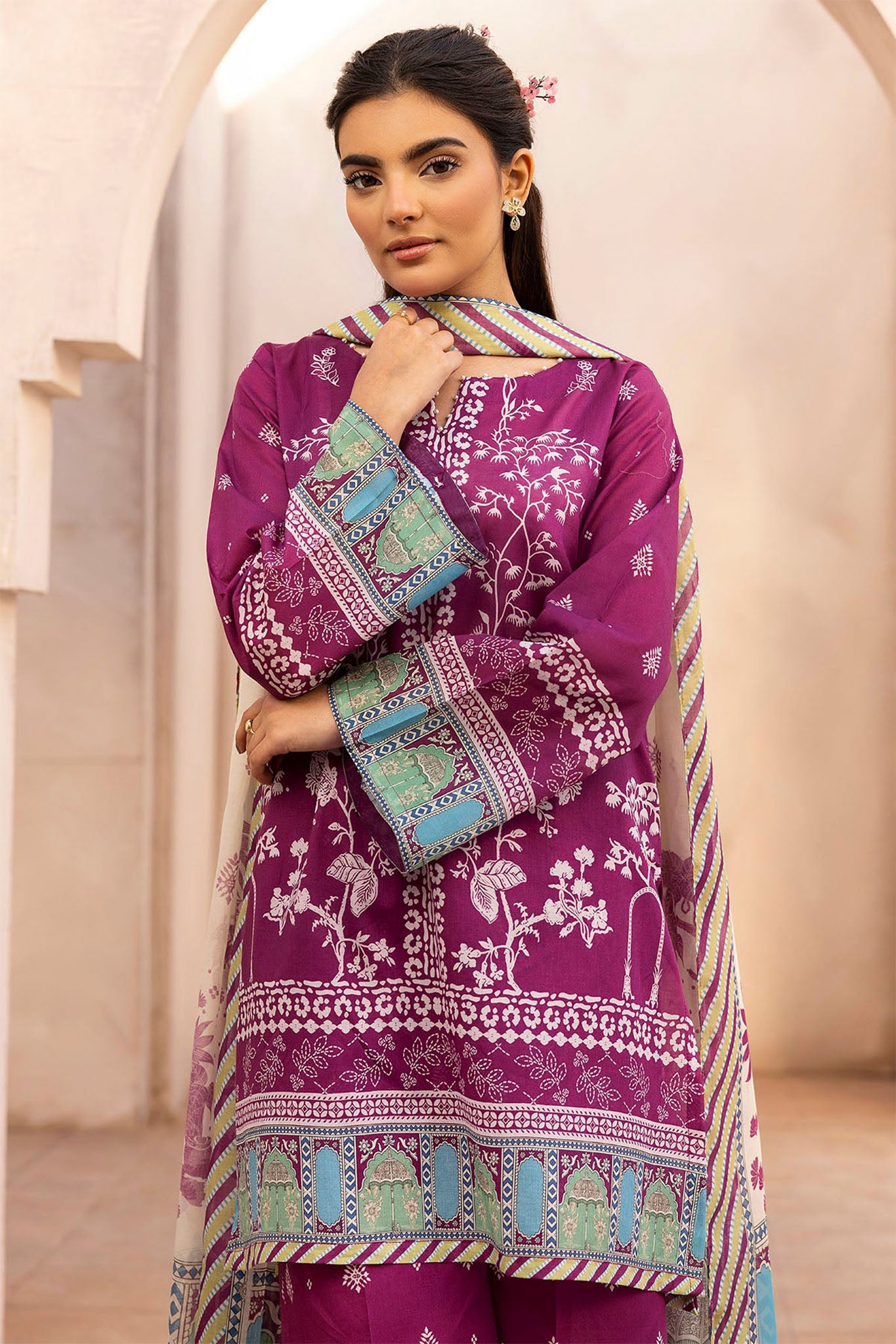 Rang By Motifz Unstitched 3 Piece Printed Lawn 2 Collection'2025-5524-NERISSA