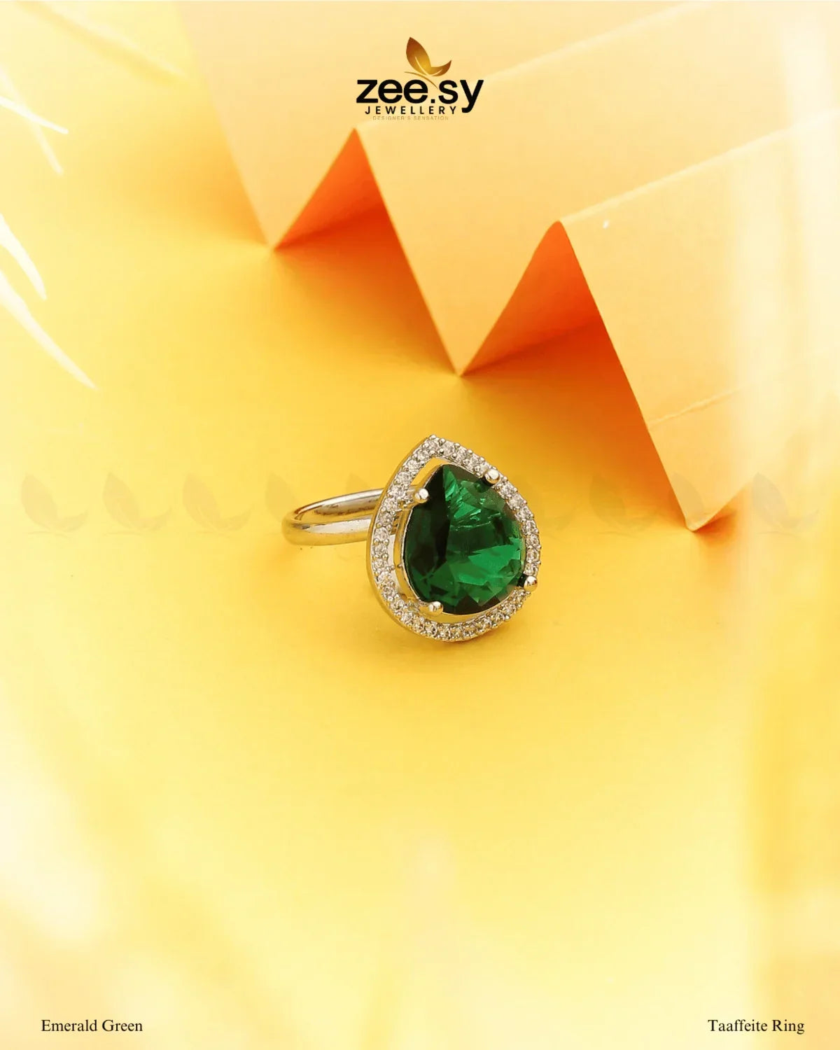 Taaffeite Ring Emerald Green - Zeesy Jewellery