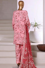 Malika By Sada Bahar Stitched 3 Piece Viscose With Farshi Shalwar Vol-02 Collection'2025-MVF-562-Pink