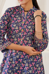 Aizal Stitched Embroidered Co Ords Suit-ACO-562-Blue