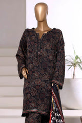 Malika By Sada Bahar Stitched 3 Piece Viscose With Farshi Shalwar Vol-02 Collection'2025-MVF-562-Black