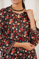 Aizal Stitched Embroidered Co Ords Suit-ACO-566-Black
