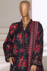 Malika By Sada Bahar Stitched 3 Piece Cutwork Khaddar Vol-01 Suit-5739-Black
