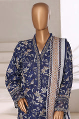 Malika By Sada Bahar Stitched 3 Piece Cutwork Khaddar Vol-01 Suit-5787-Blue