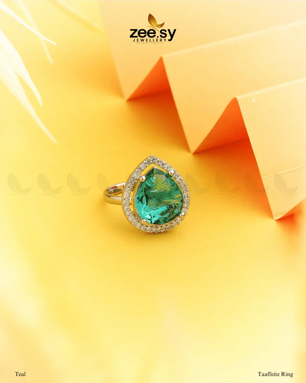 Taaffeite Ring Teal - Zeesy Jewellery
