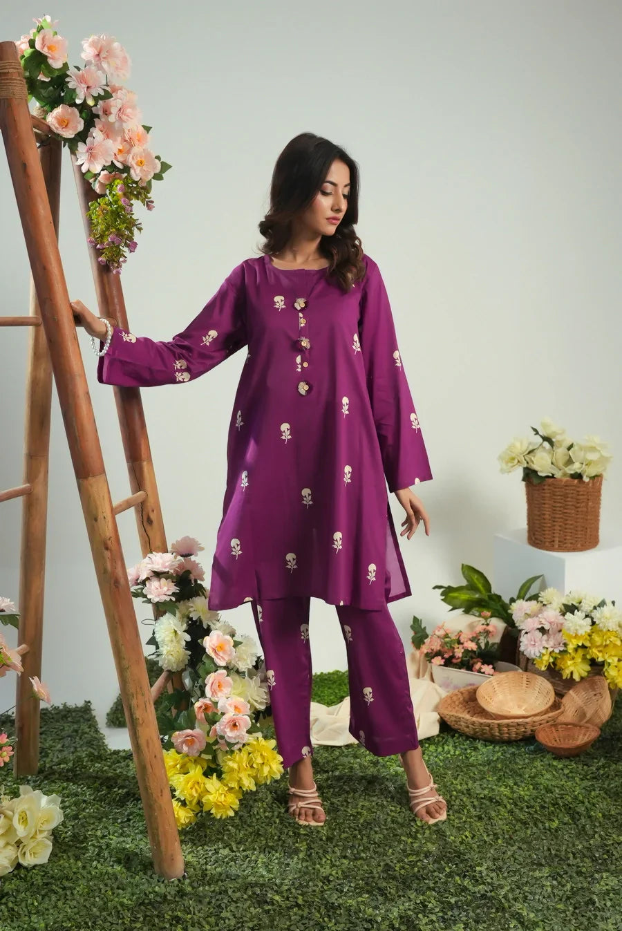 Dhaga Stitched 2 Piece Lawn Collection'2025-Matching separate 0040