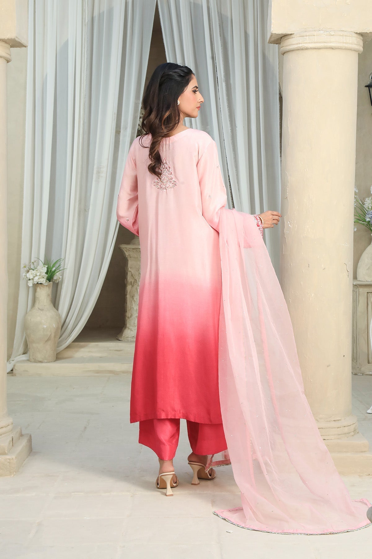 Najia Zia Stitched Luxury Pret Collection-Mulberry With Dupatta