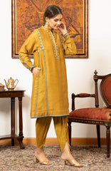 Joy Pret By Zaaviay Stitched Marigold (Two Piece)