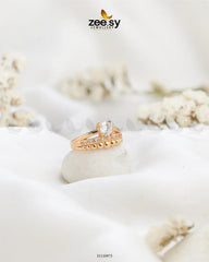 Auraya Ring Golden - Zeesy Jewellery