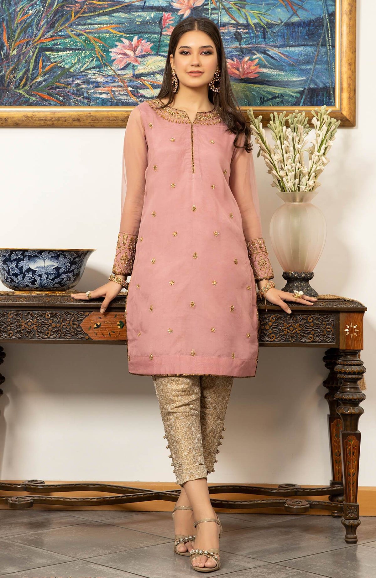 Joy Pret By Zaaviay Stitched Soorti (Kurti Only)